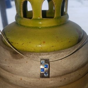Silvertone unique snake choker  crystal necklace